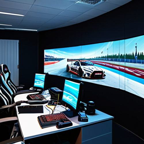 Home 6 Racing Game Development Studio**
"A bustling game development studio in Moscow. Programmers are hunched over computers displaying lines of code, artists are sketching concept art of sleek, futuristic racing cars, and a sound engineer is meticulously recording engine sounds. The room is filled with energy and creativity, illuminated by the glow of monitors. A poster of a famous Russian racing track like Moscow Raceway is visible in the background. Safe for work, appropriate content, fully clothed, professional setting, depicting collaboration and innovation in game development. Perfect anatomy, natural proportions, high quality."
**